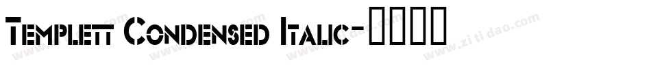 Templett Condensed Italic字体转换